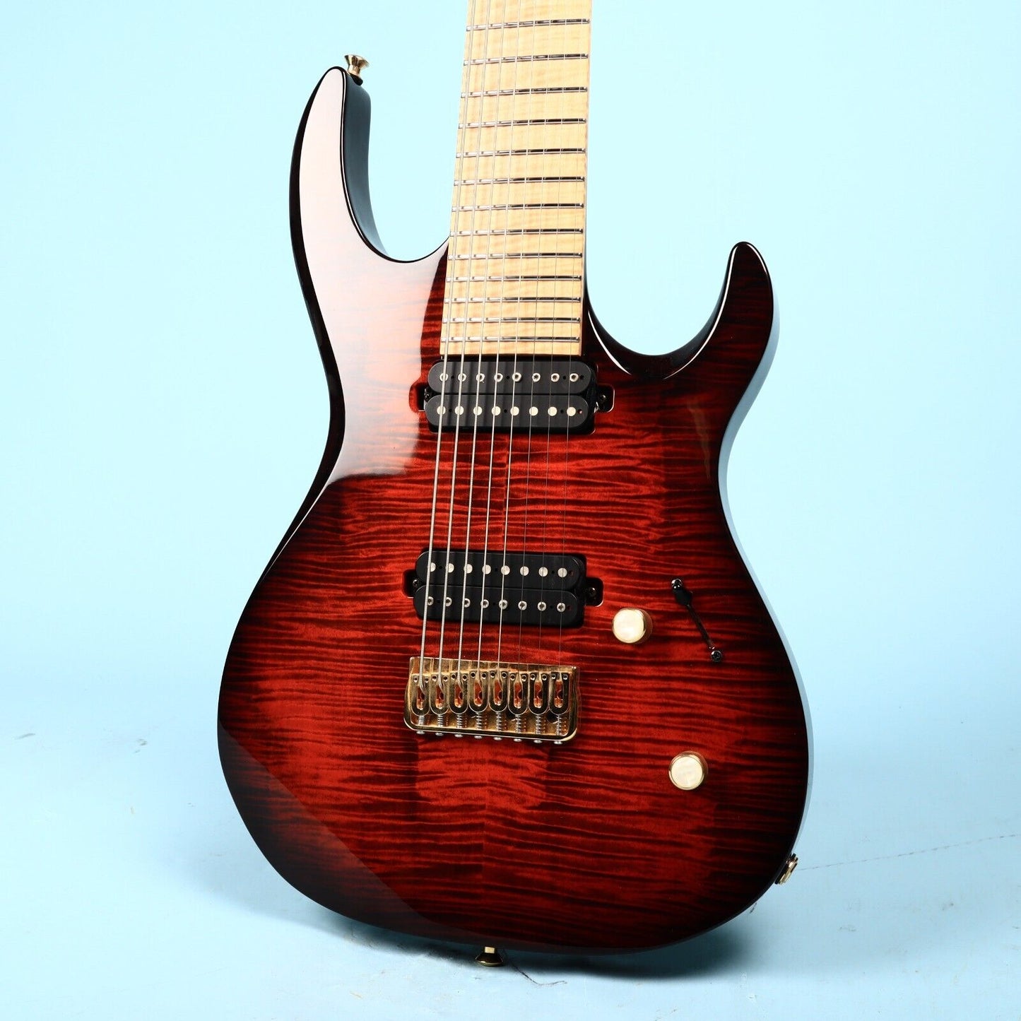 2016 Kiesel Carvin DC800 8 String Neck Thru Orangeburst Flamed