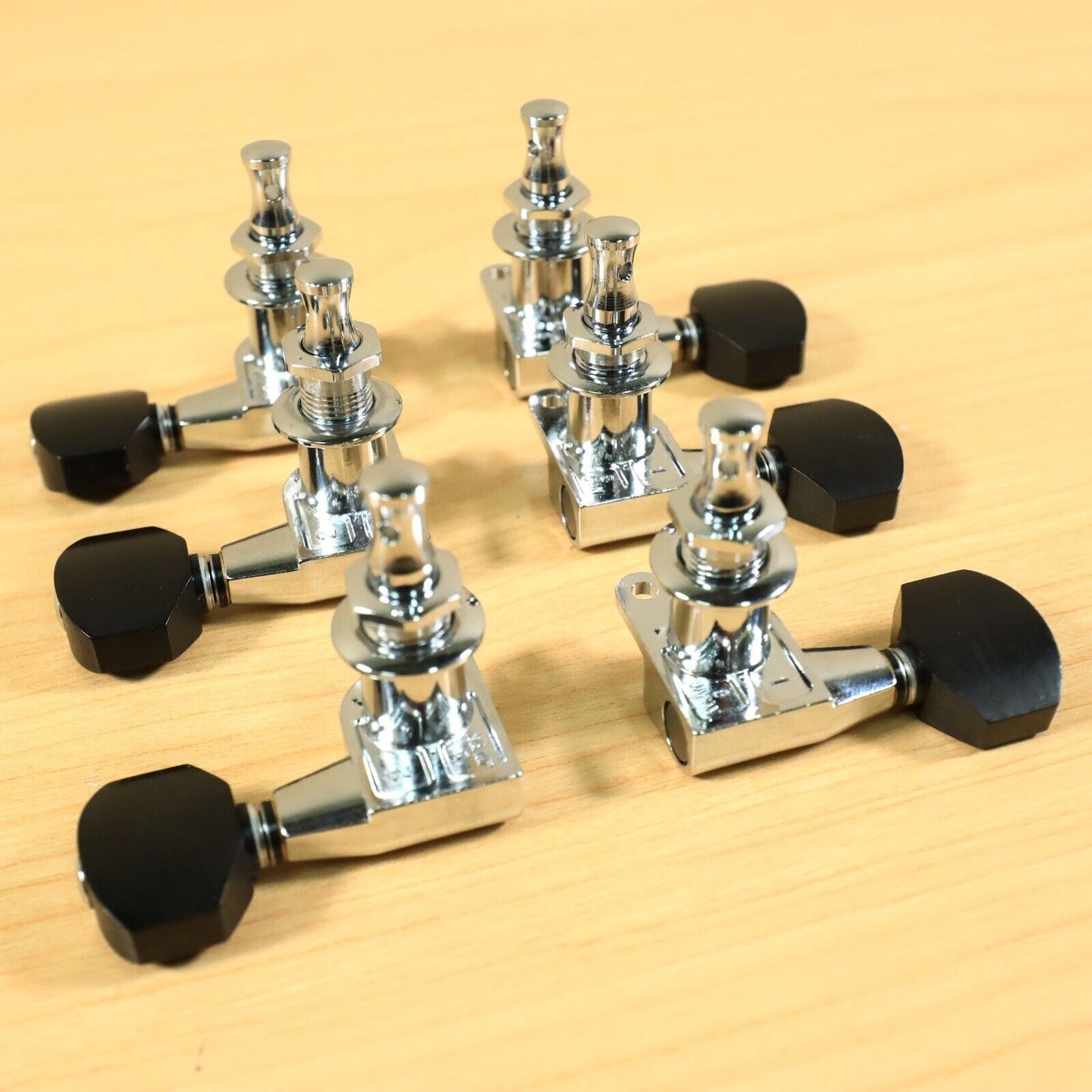 Gotoh SG360 Mini 3x3 Schaller Style Chrome Tuning Black Buttons Japan