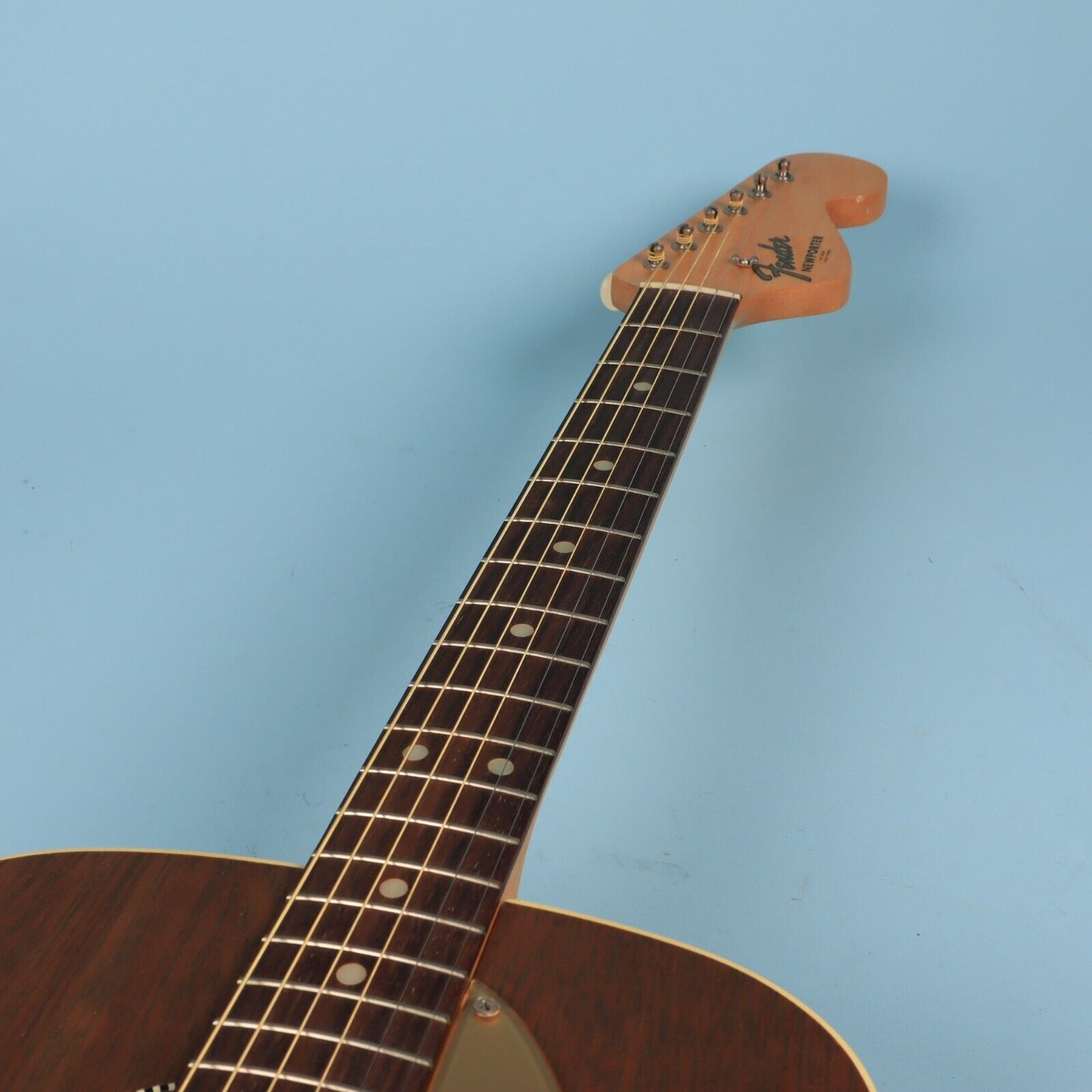 1960s Vintage Fender Newporter Acoustic Guitar Mahogany w/ Case Excellent Con.