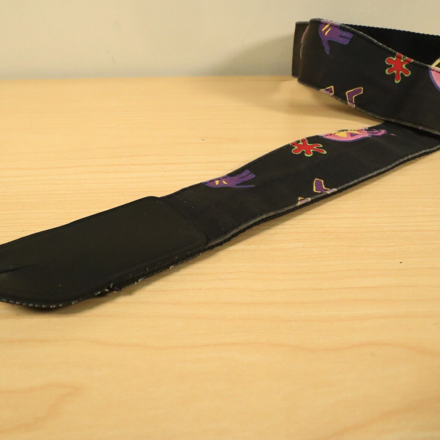 Neon 80s Pop 90s Art Deco Animal Abstract Guitar Strap Polyester - Multicolor