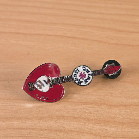 Daisy Rock Heartbreaker Guitar Enamel Tack Pin - Red