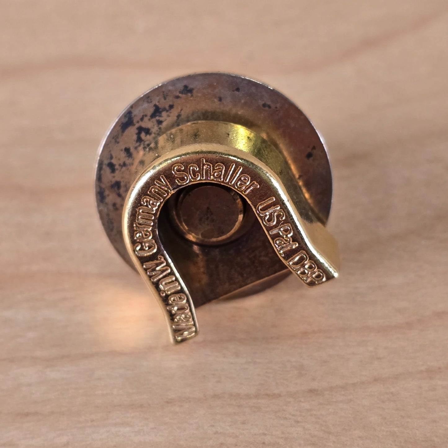 (1) 90's Schaller West Germany Strap Lock Part GOLD NO BUTTON / NO PIN