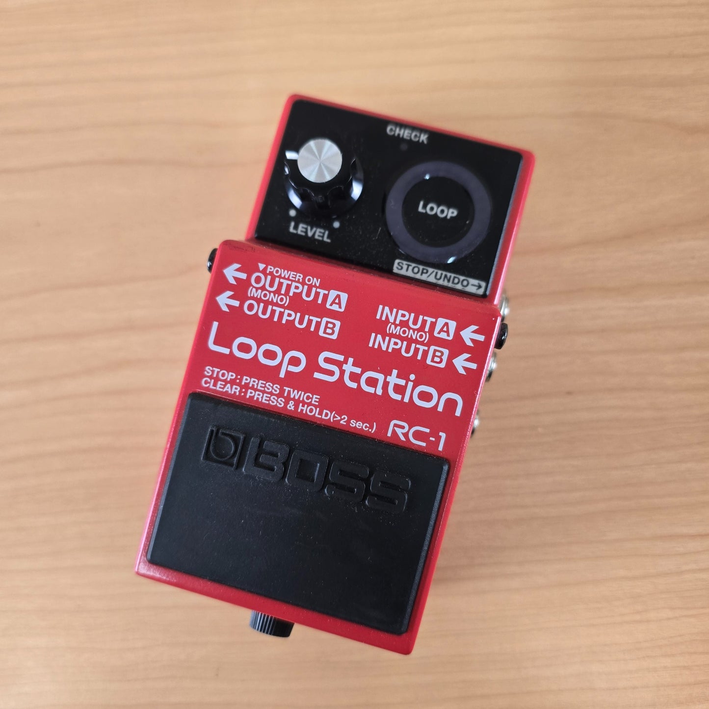 Boss RC-1 Loop Station Guitar Looper Pedal Red Digital