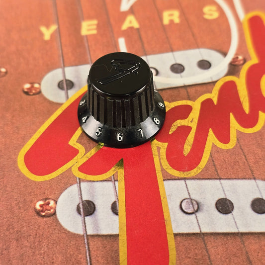 Fender 1986 MIJ Black F Logo Contemporary Knob Japan HM Very Rare