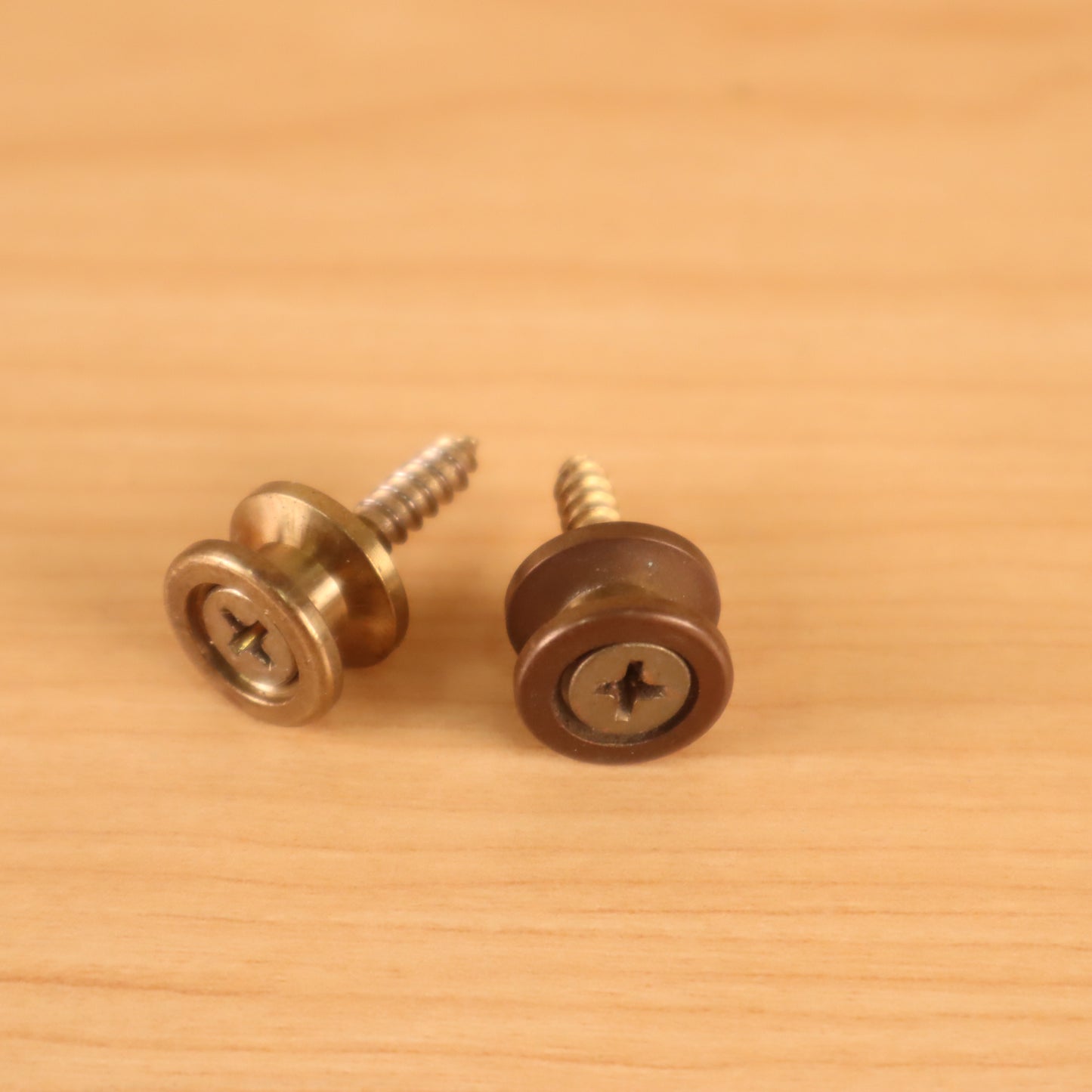 Vintage 1980's 70's Brass End Knobs Strap Buttons Holder Guitar