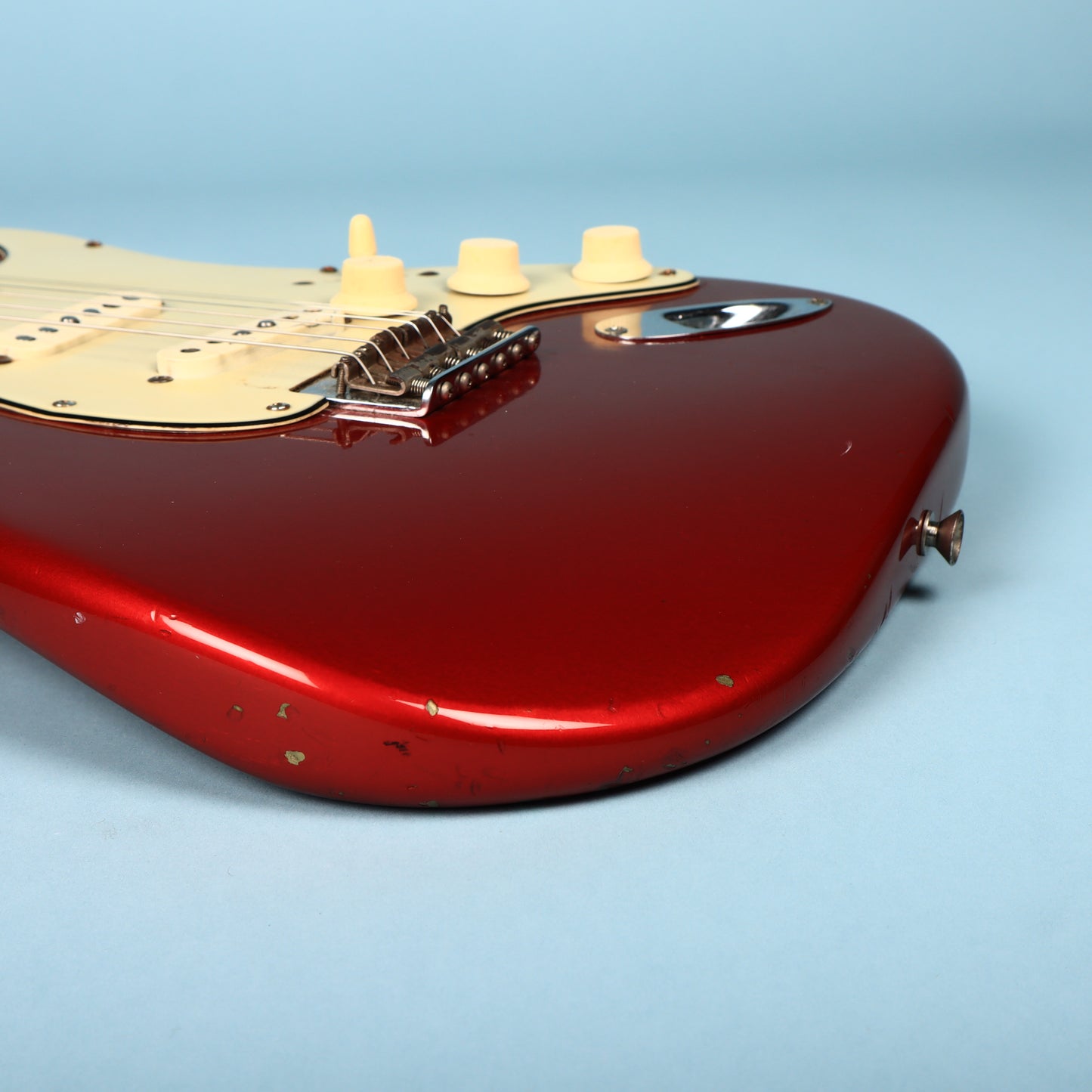 1963 Fender Stratocaster Hardtail Refin Red Electric Guitar w/ Original Case