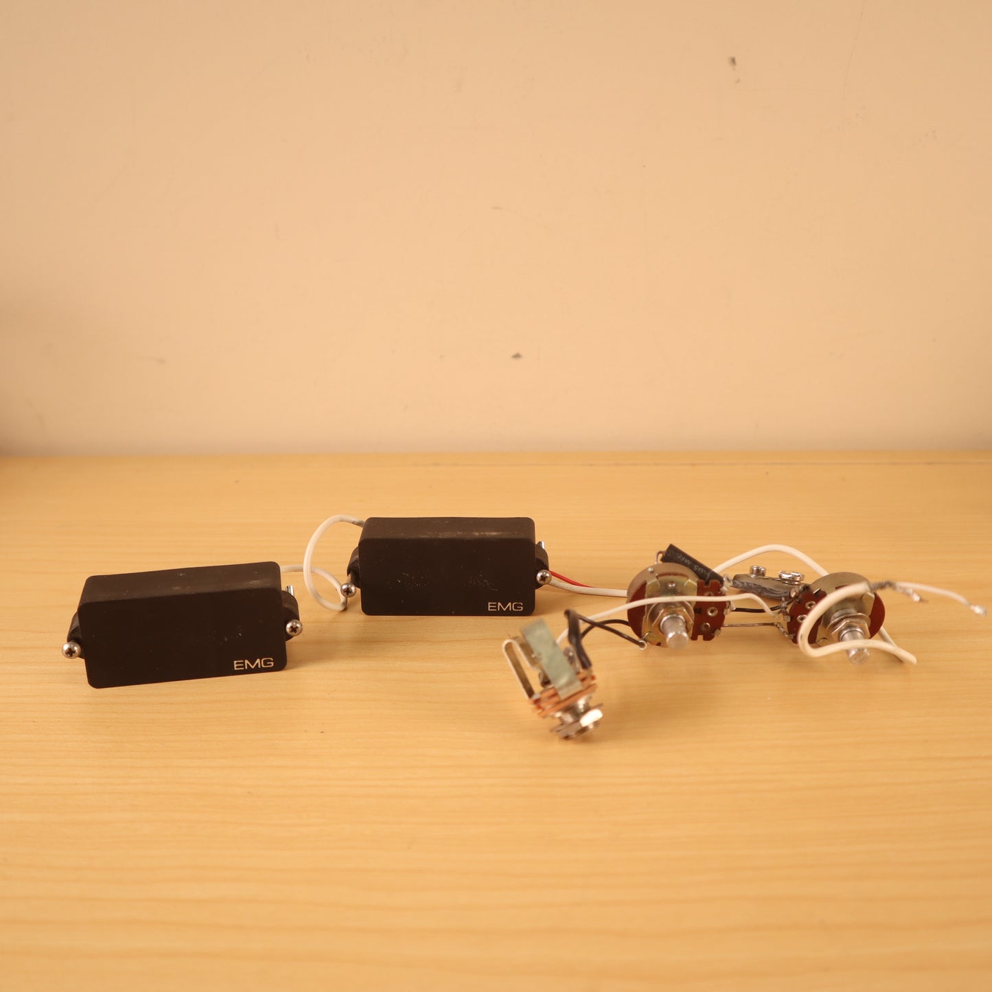 Vintage 1990's EMG P-Bass Pickups with Wiring Harness and Pots