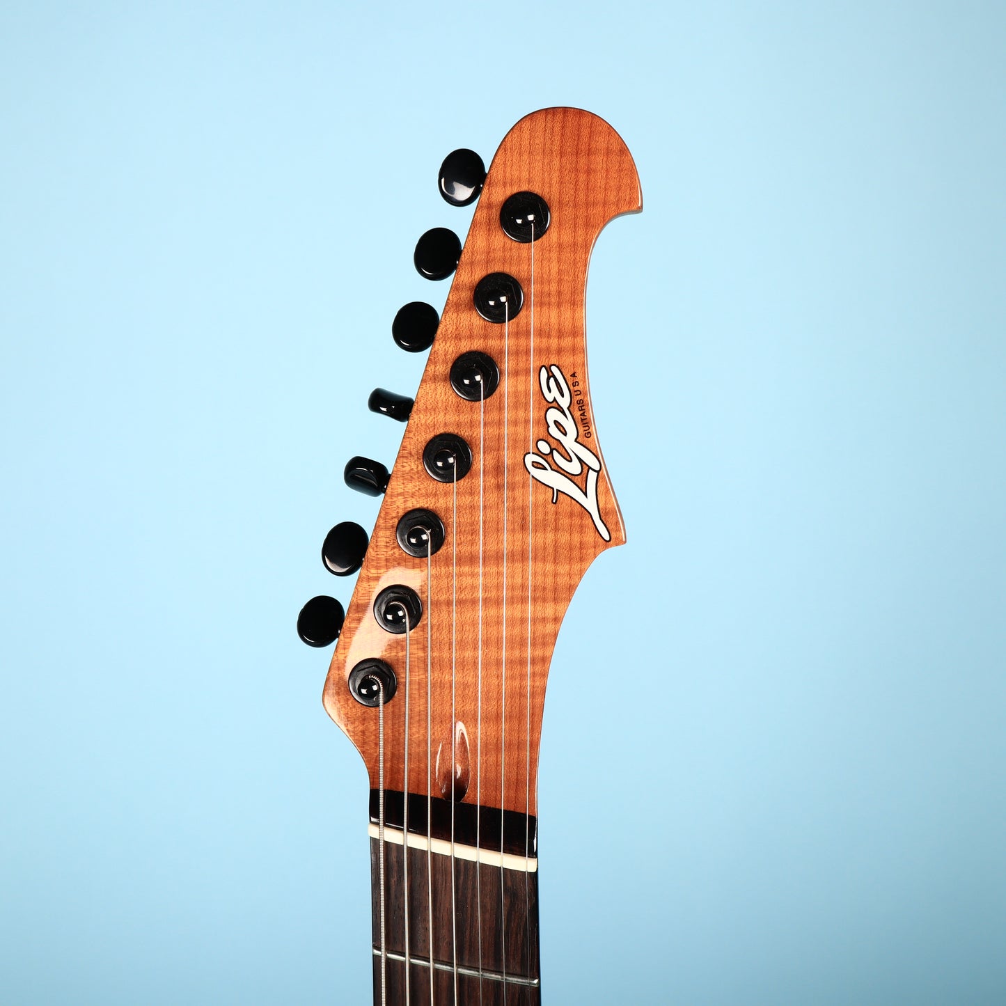 Lipe Virtuoso 7 Fanned Fret Curly Maple Seven String Electric Guitar Fireburst