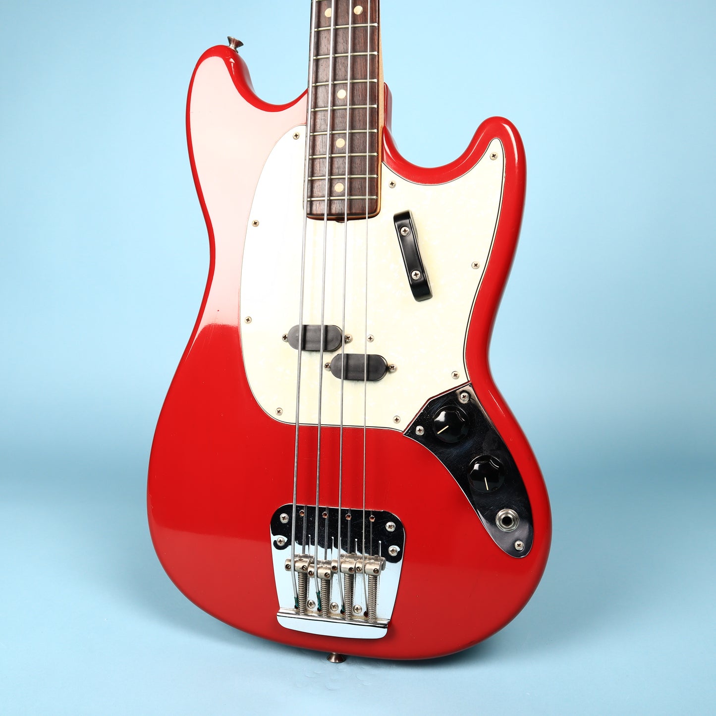 Fender 1968 Mustang Ferrari Dakota Red Short Scale Bass Guitar