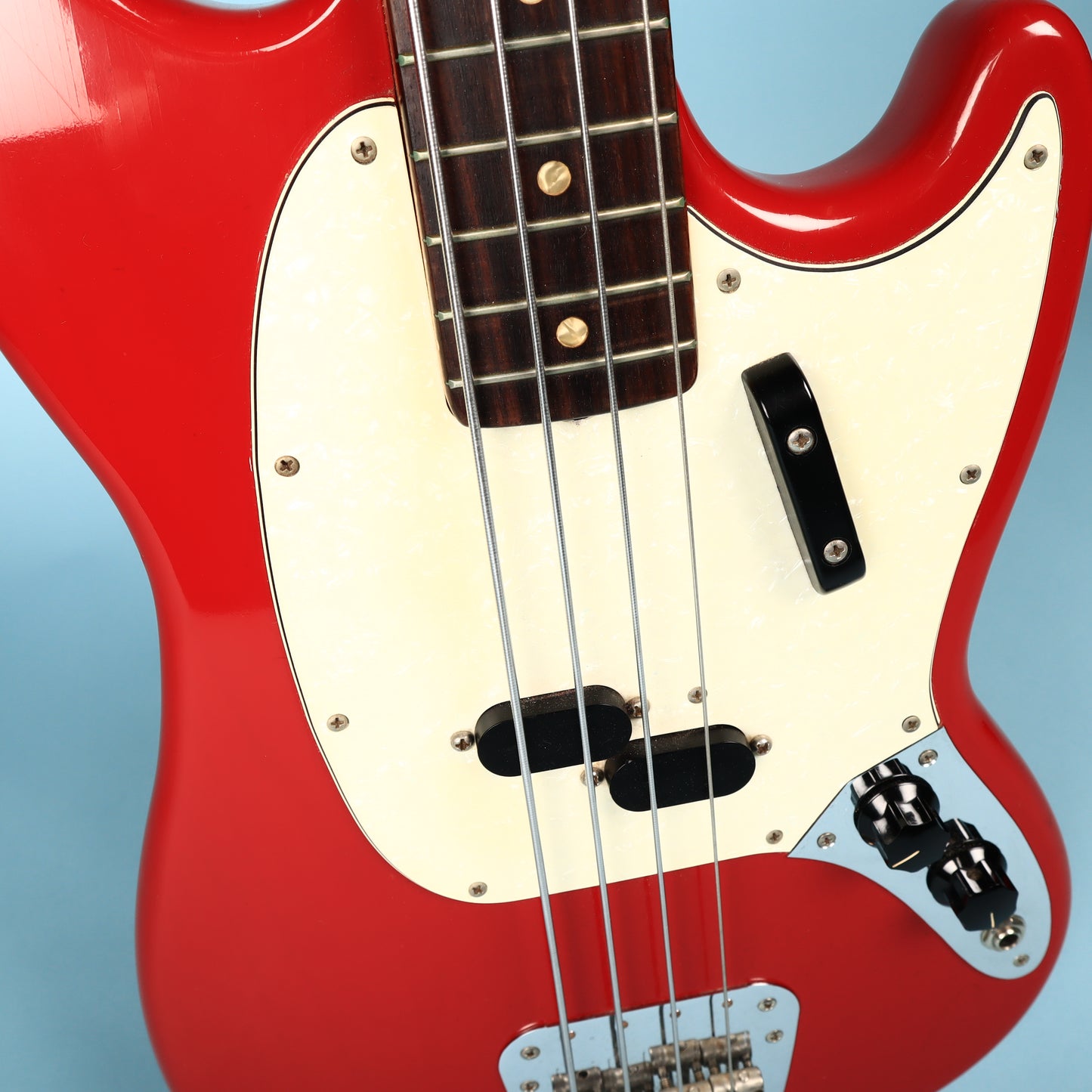 Fender 1968 Mustang Ferrari Dakota Red Short Scale Bass Guitar