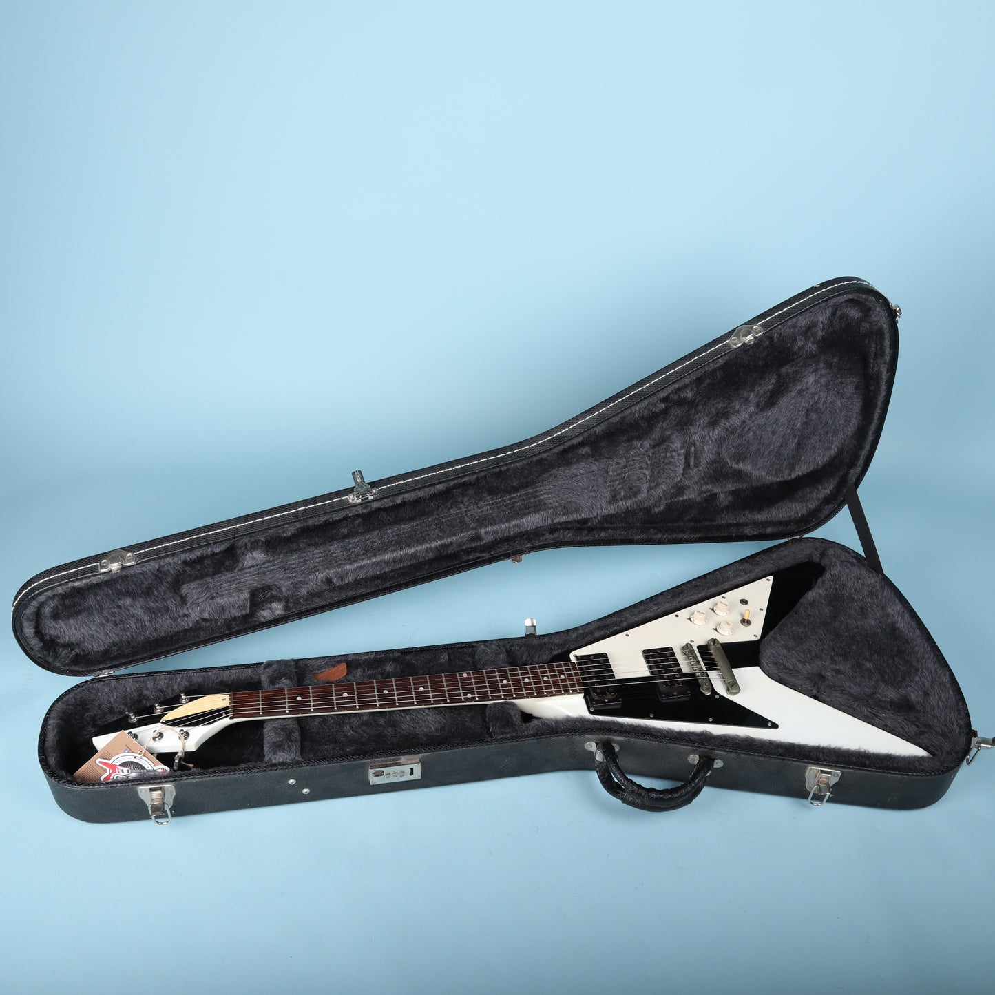 2000's Gibson USA Black Korina Flying V Hardshell Guitar Case