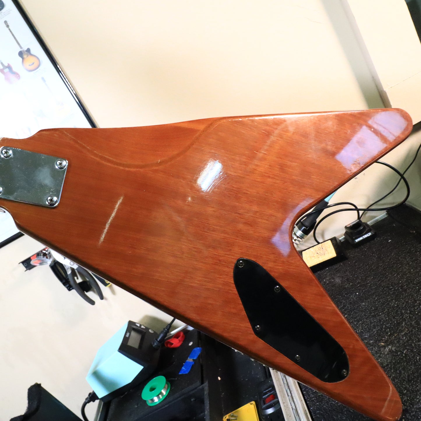 1971 Harmony Marquis V-Style Electric Guitar Natural V666