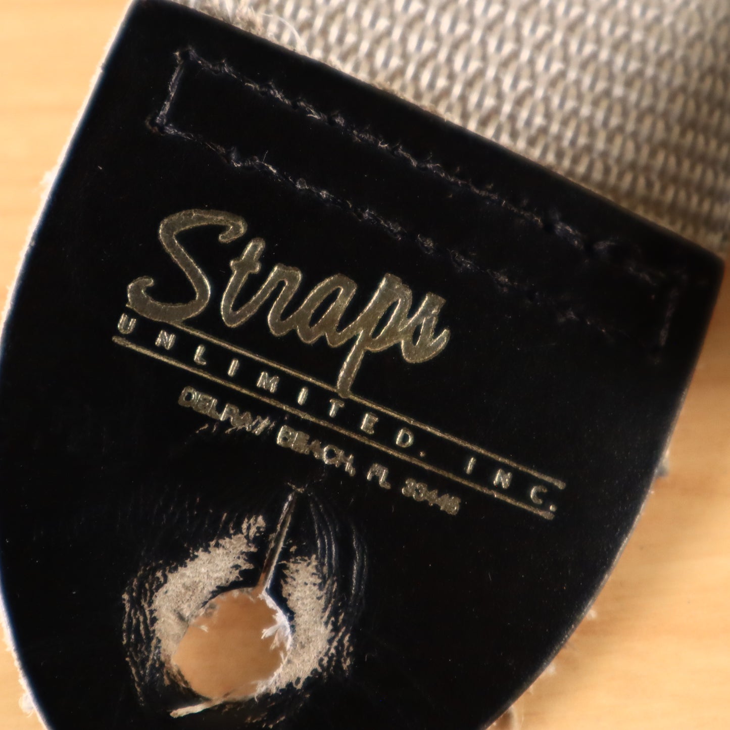 Straps Unlimited Inc. Silver Woven Guitar Strap Delray Beach Florida