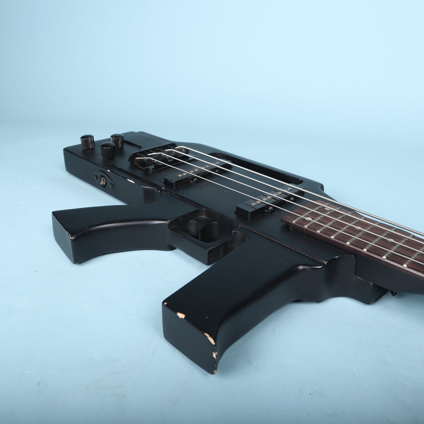 Glen Burton Machine Gun Electric Bass Guitar Matte Black