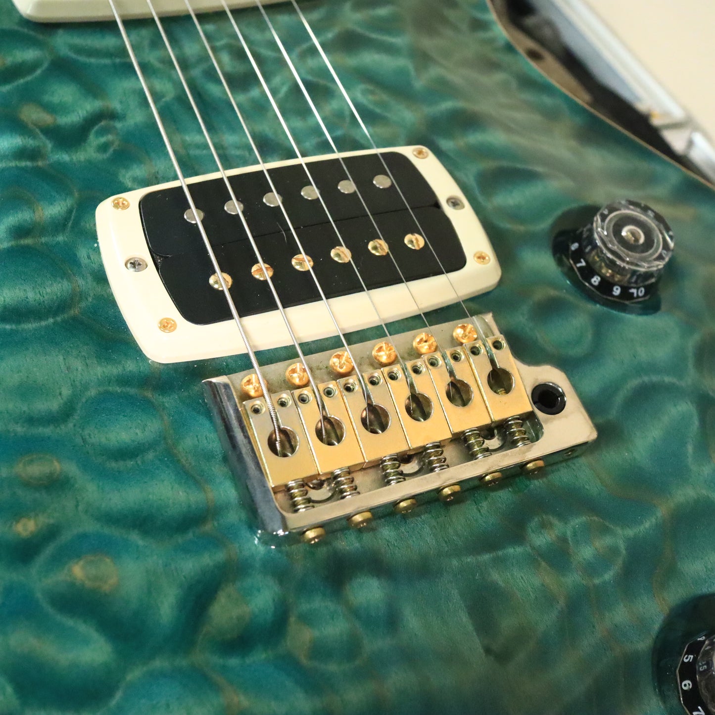 2013 PRS 408 Quilt 10 Top Blue Crab Blue Electric Guitar