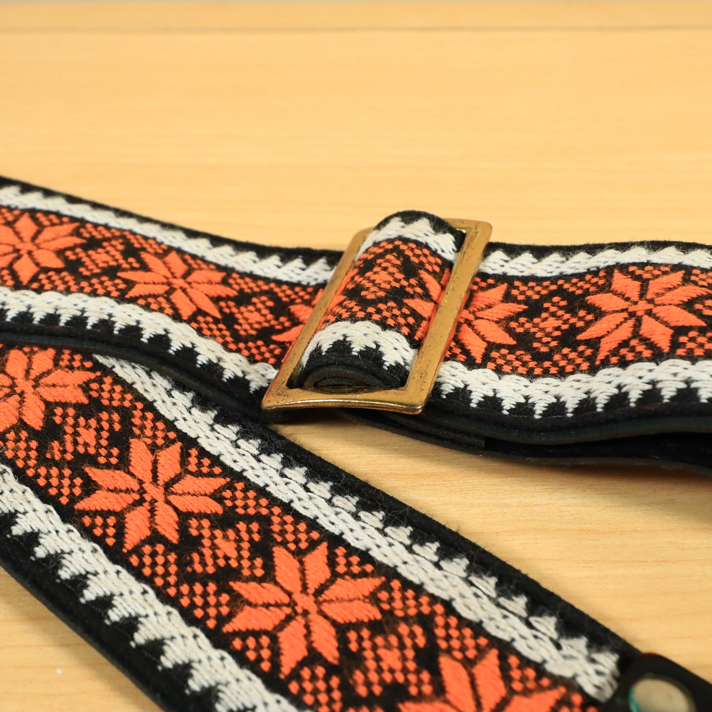 Vintage 70s Centennial Electric Guitar Strap Orange 2 Inch