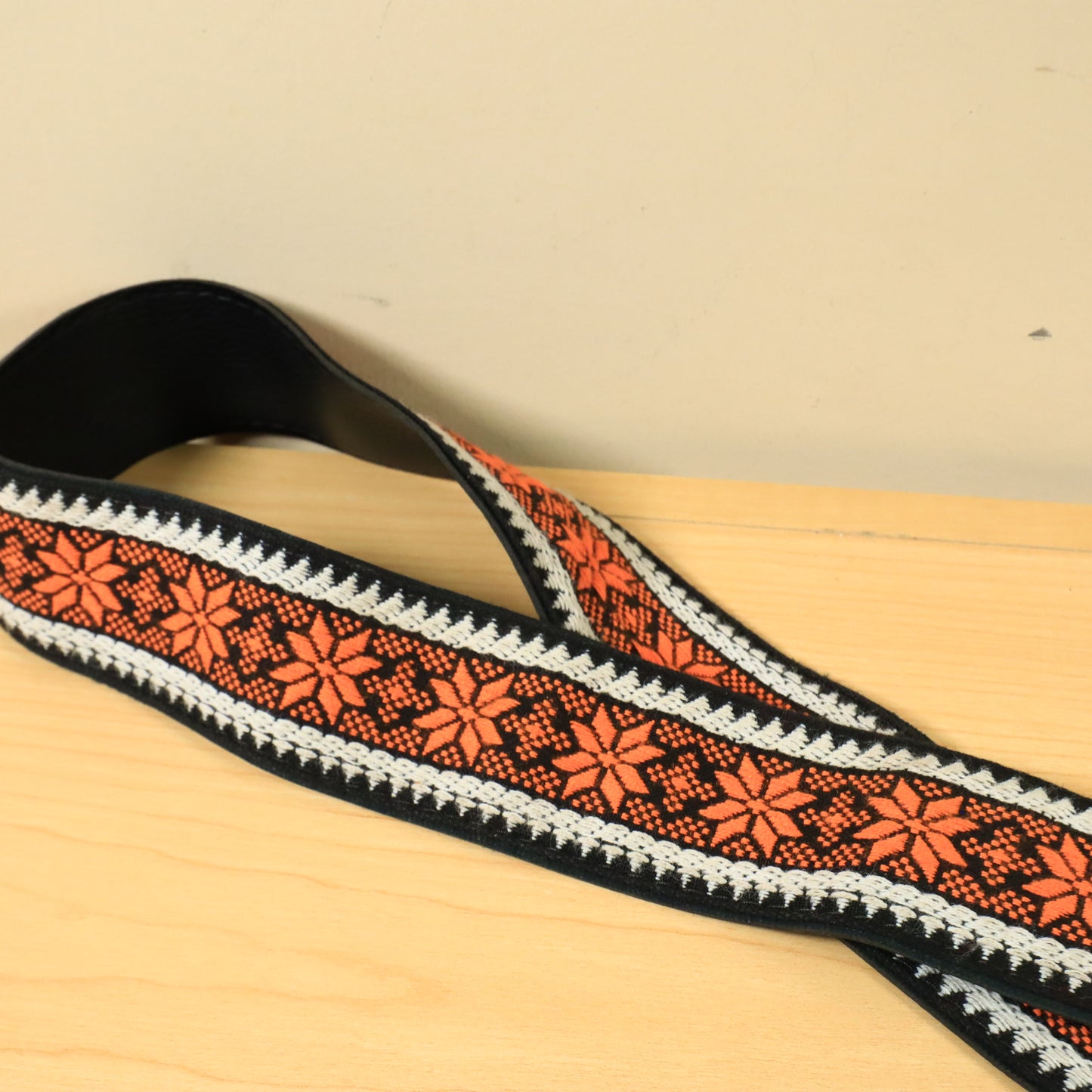 Vintage 70s Centennial Electric Guitar Strap Orange 2 Inch