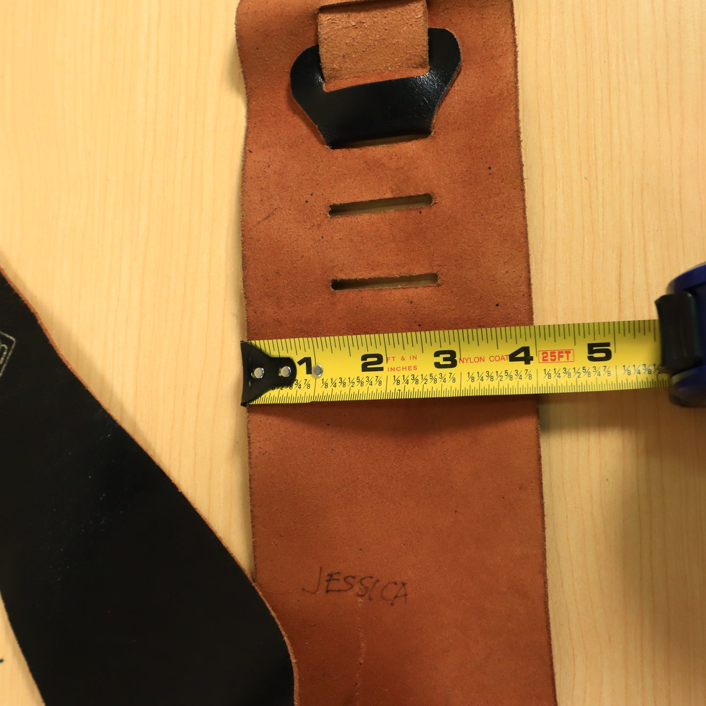 Vintage 1980s Earth III Leather Bass/Guitar Wide Strap