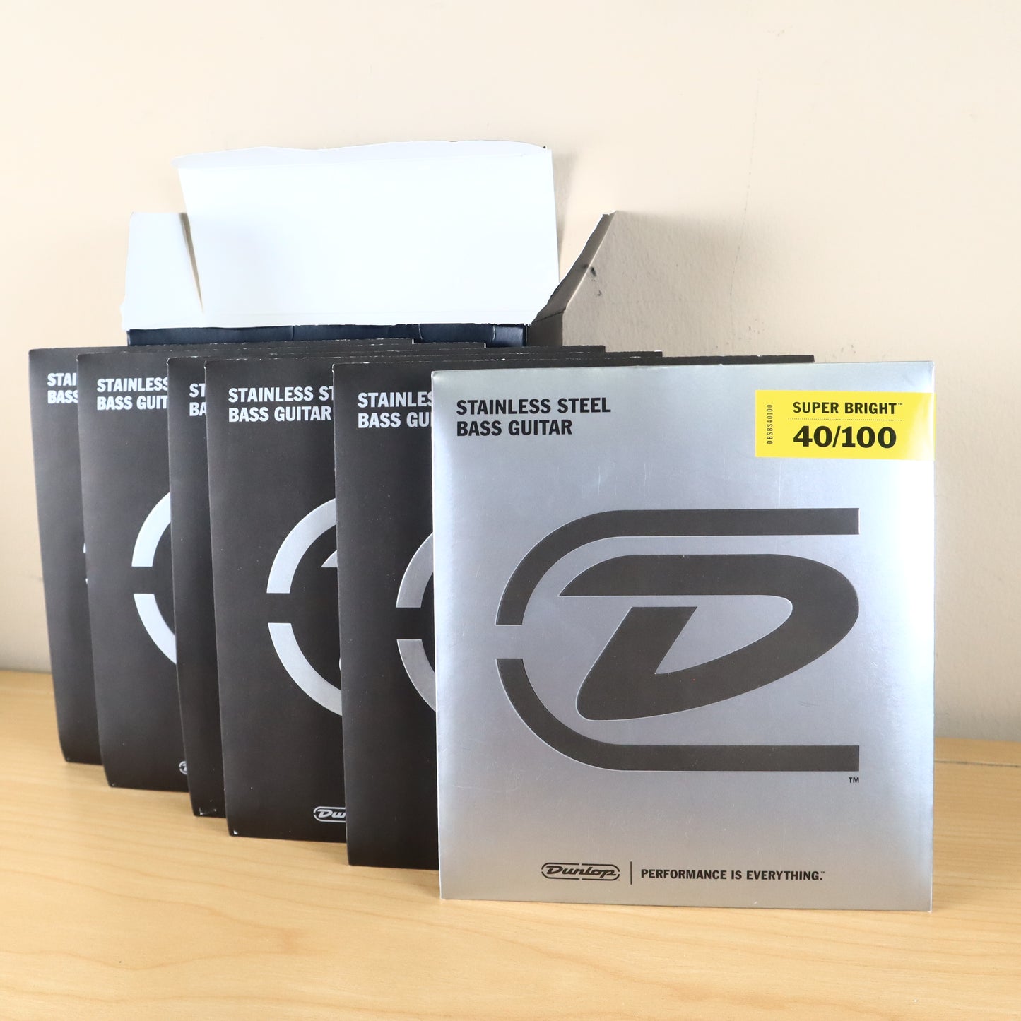 (6 LOT) Dunlop DBS40100 Stainless Steel Bass Guitar String Set 40-100
