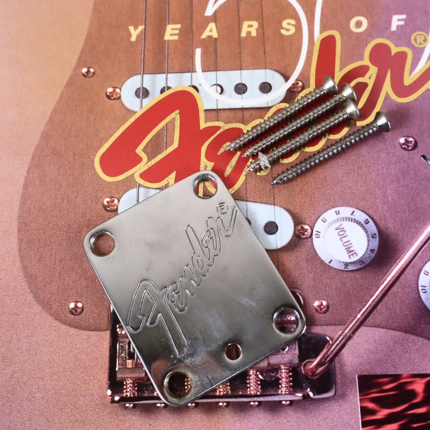 1980s USA Fender Strat Plus Guitar Neck Plate Micro-Tilt Vintage Stratocaster