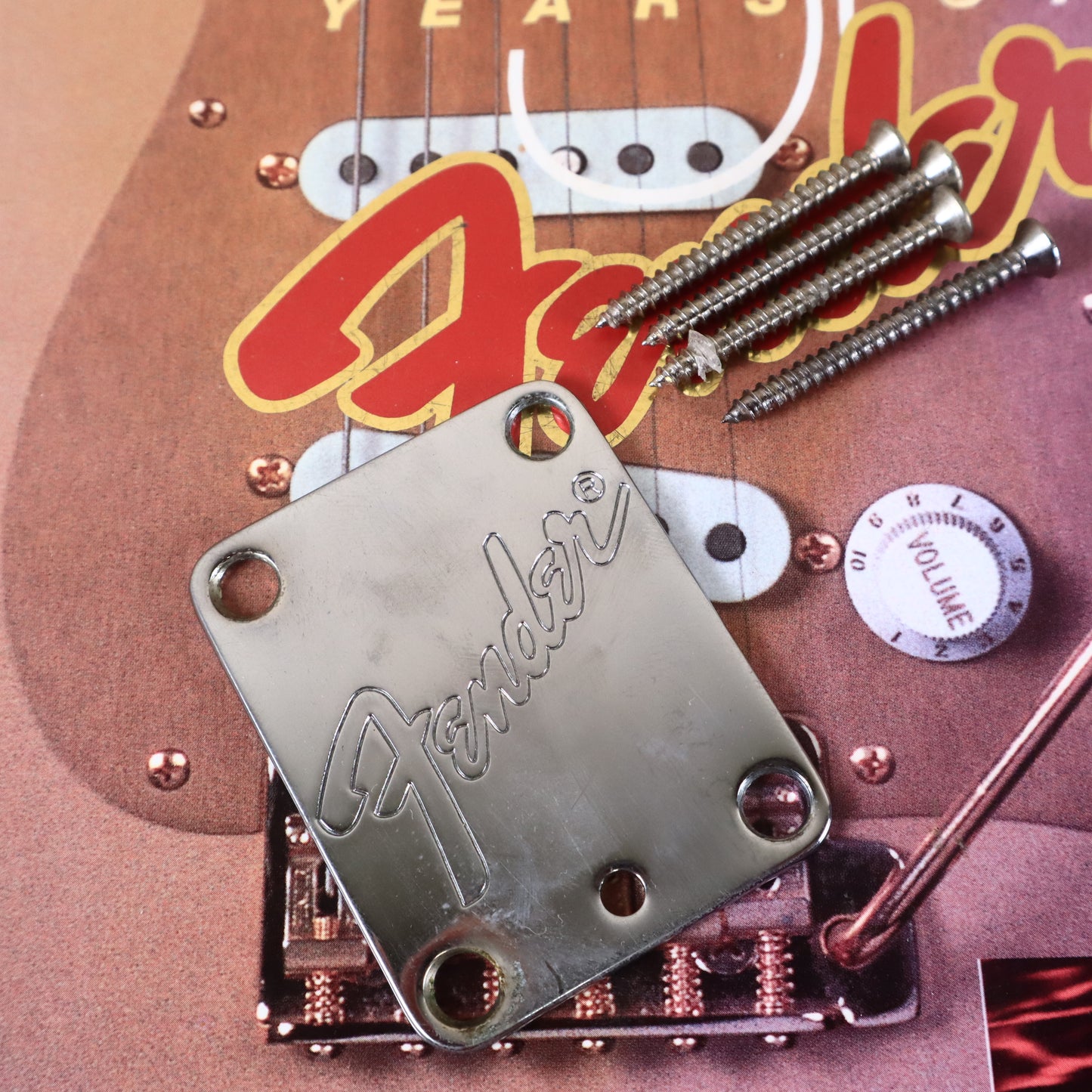 1980s USA Fender Strat Plus Guitar Neck Plate Micro-Tilt Vintage Stratocaster