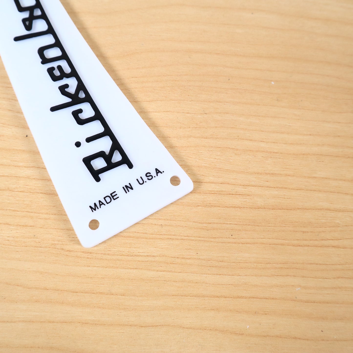 Rickenbacker 2014 White Truss Rod Cover Name Plate