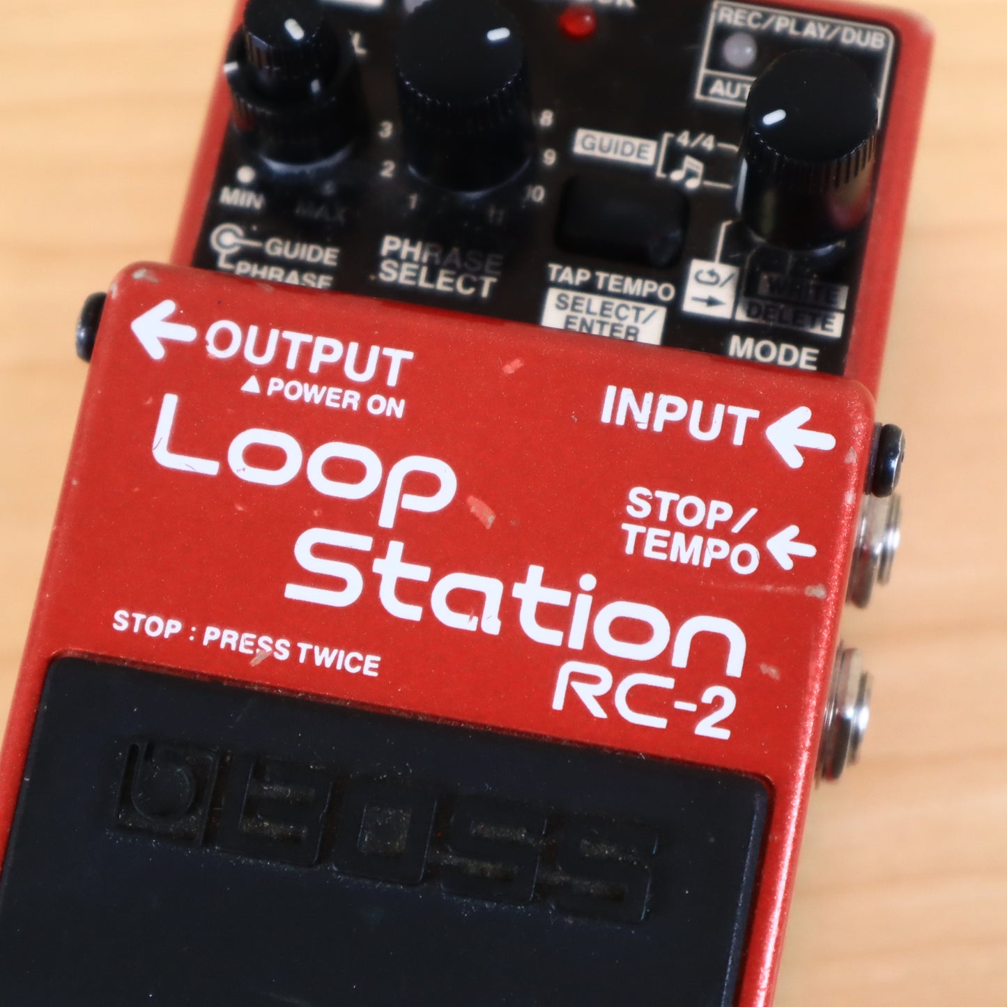 BOSS RC-2 Loop Station Guitar Effect Tempo Tap Pedal Red