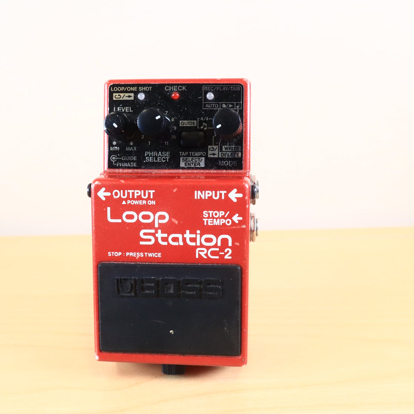 BOSS RC-2 Loop Station Guitar Effect Tempo Tap Pedal Red