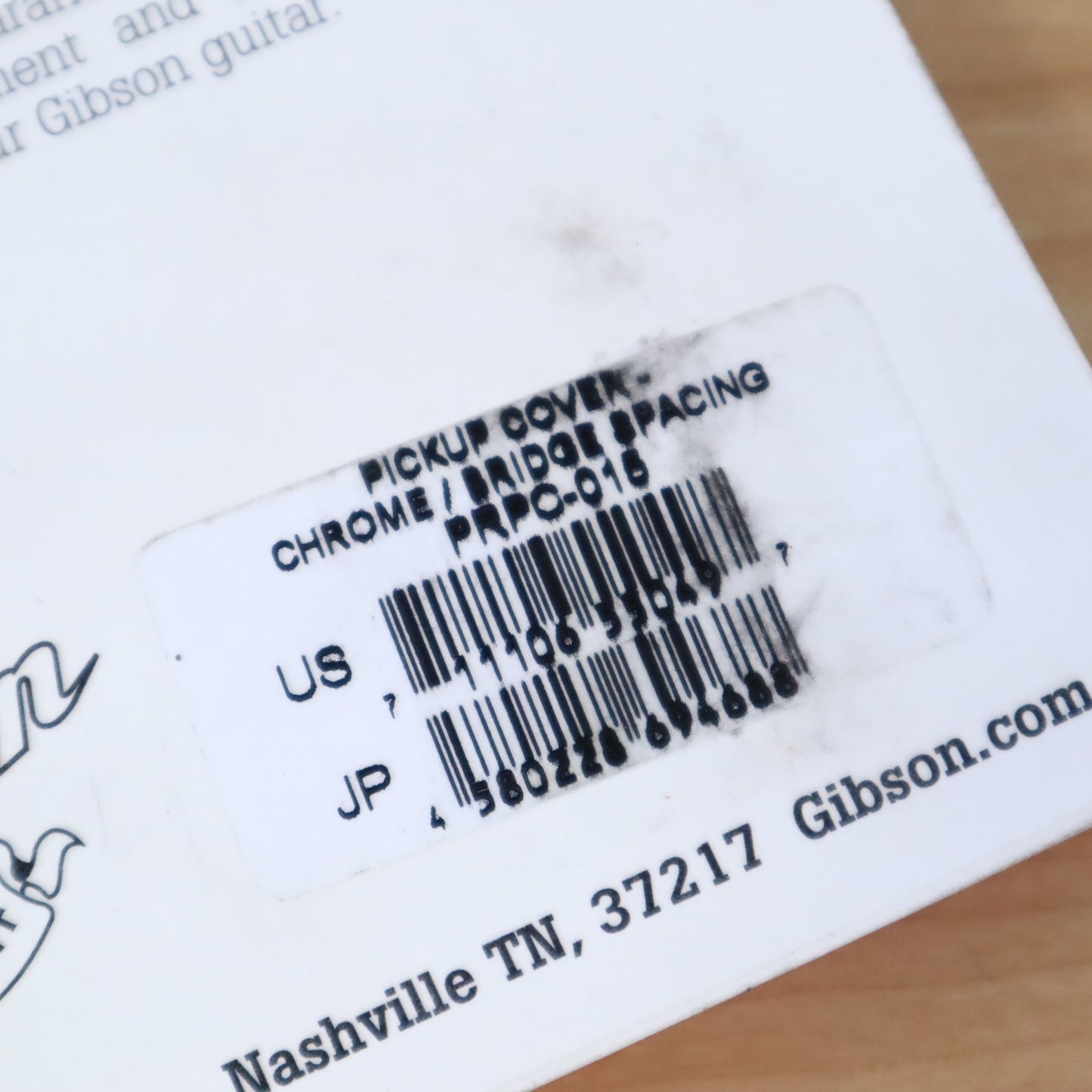 Gibson Les Paul PRPC-015 Bridge Humbucker Cover Chrome Guitar Genuine Parts