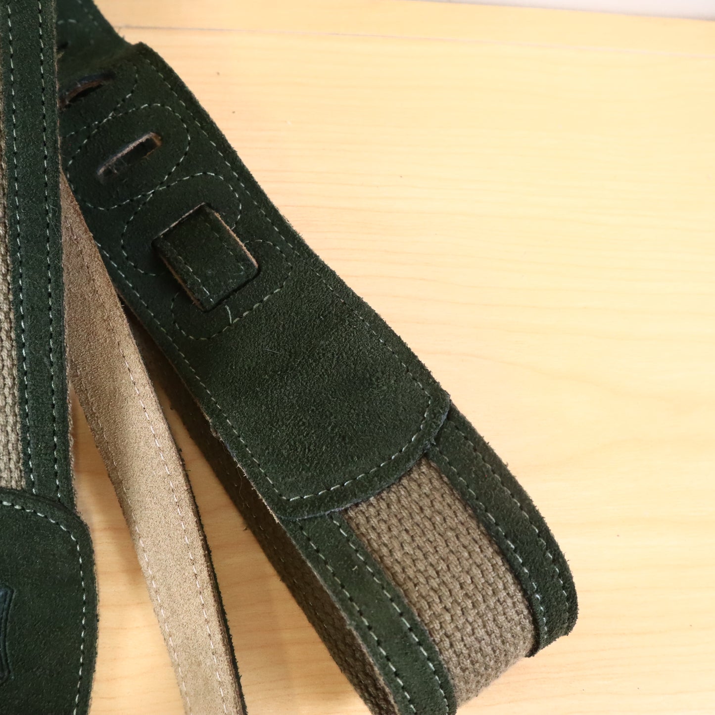 Levy's Canvas Guitar/Bass Strap Green/Brown