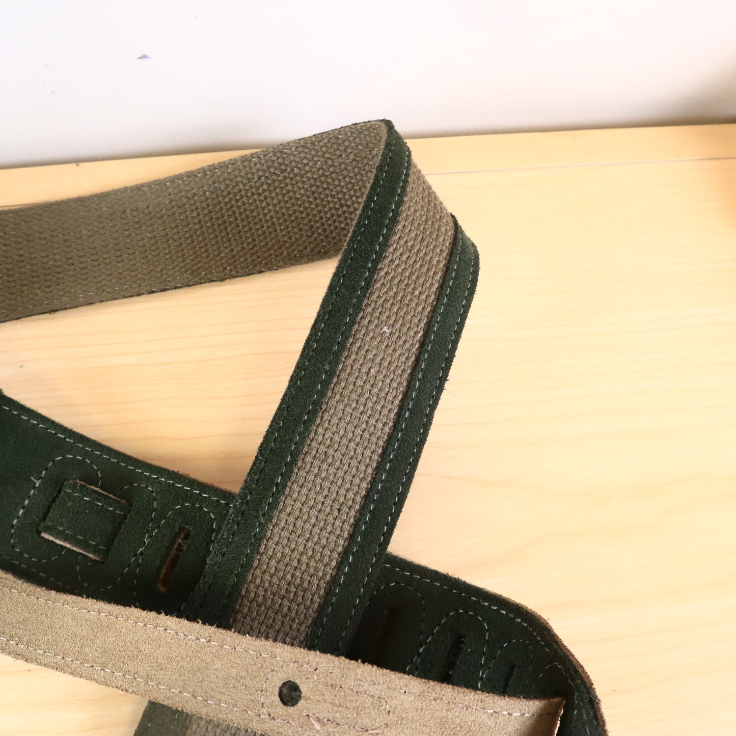 Levy's Canvas Guitar/Bass Strap Green/Brown