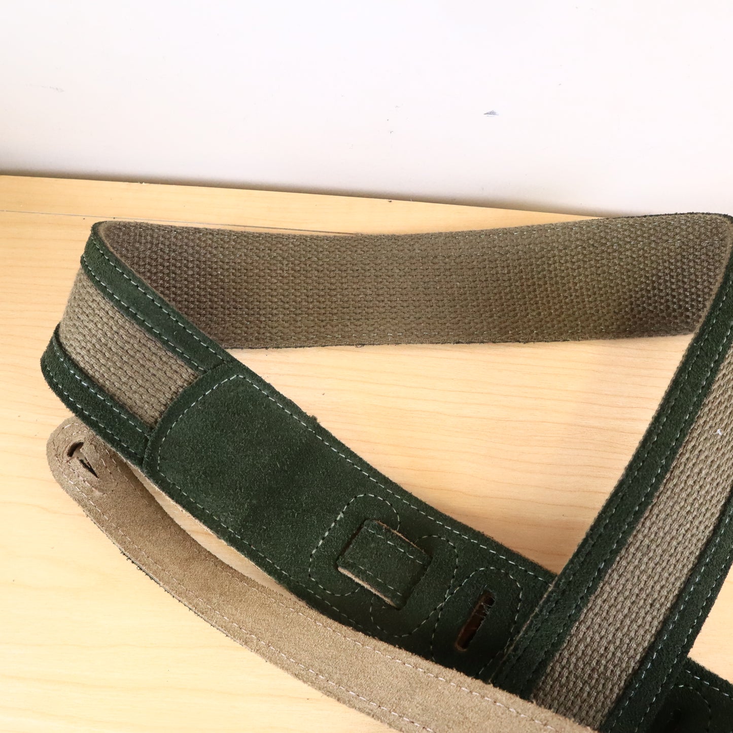 Levy's Canvas Guitar/Bass Strap Green/Brown