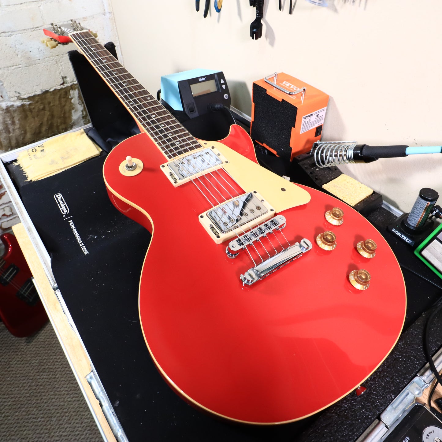 Guitarra eléctrica Gibson Les Paul Studio Standard Rojo Ferrari de 1985
