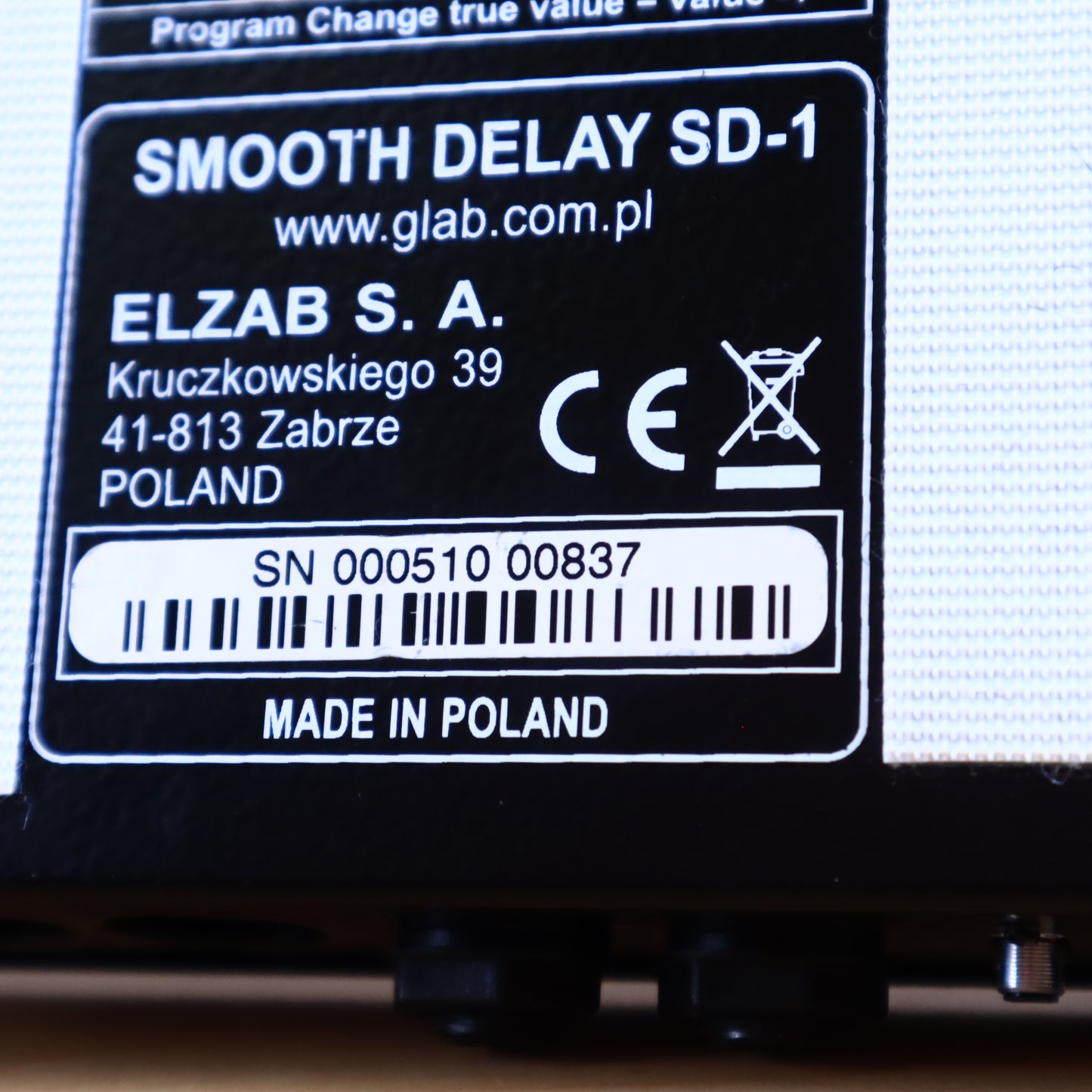 G-Lab SD-1 Smooth Delay Guitar Laboratory Effects Pedal GLAB