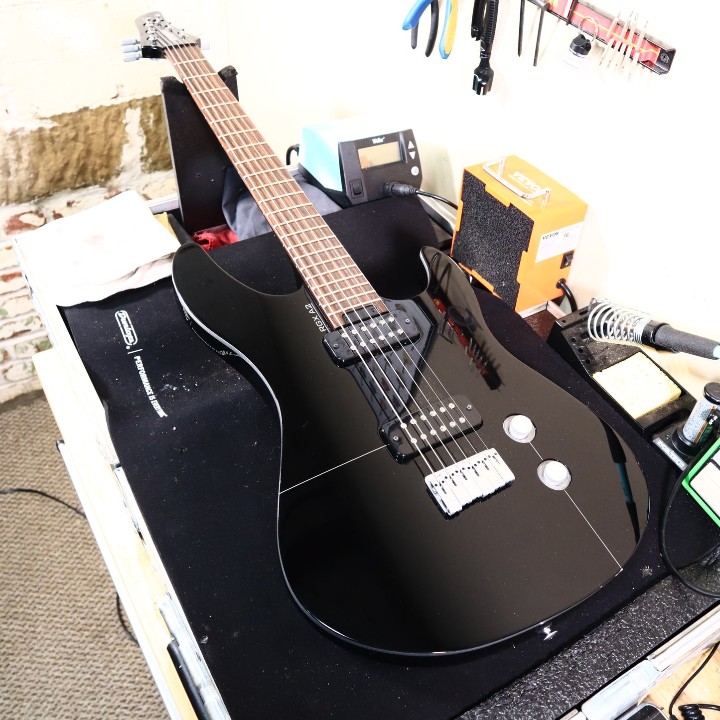 Yamaha RGX A2 2009 Black Guitar Light Up Knobs
