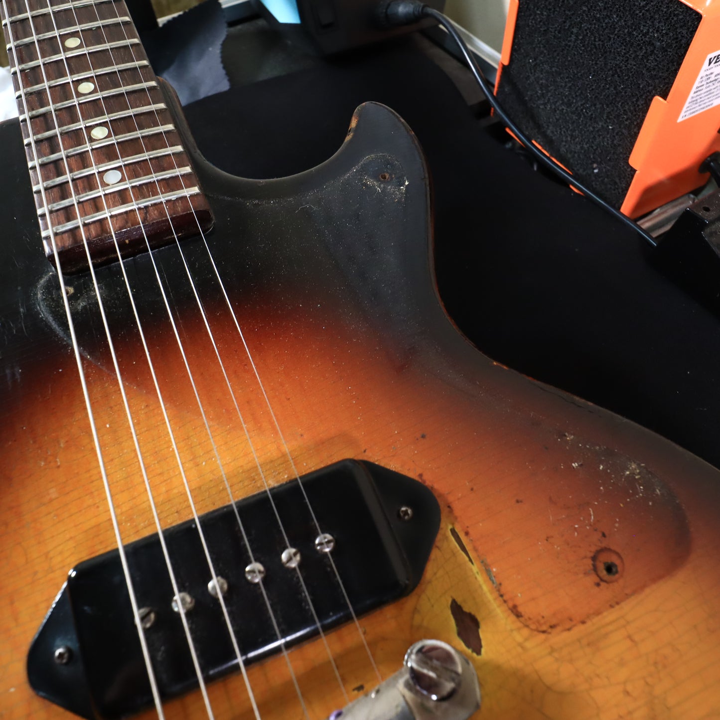 1958 Gibson Les Paul Junior Jr. Electric Guitar Sunburst