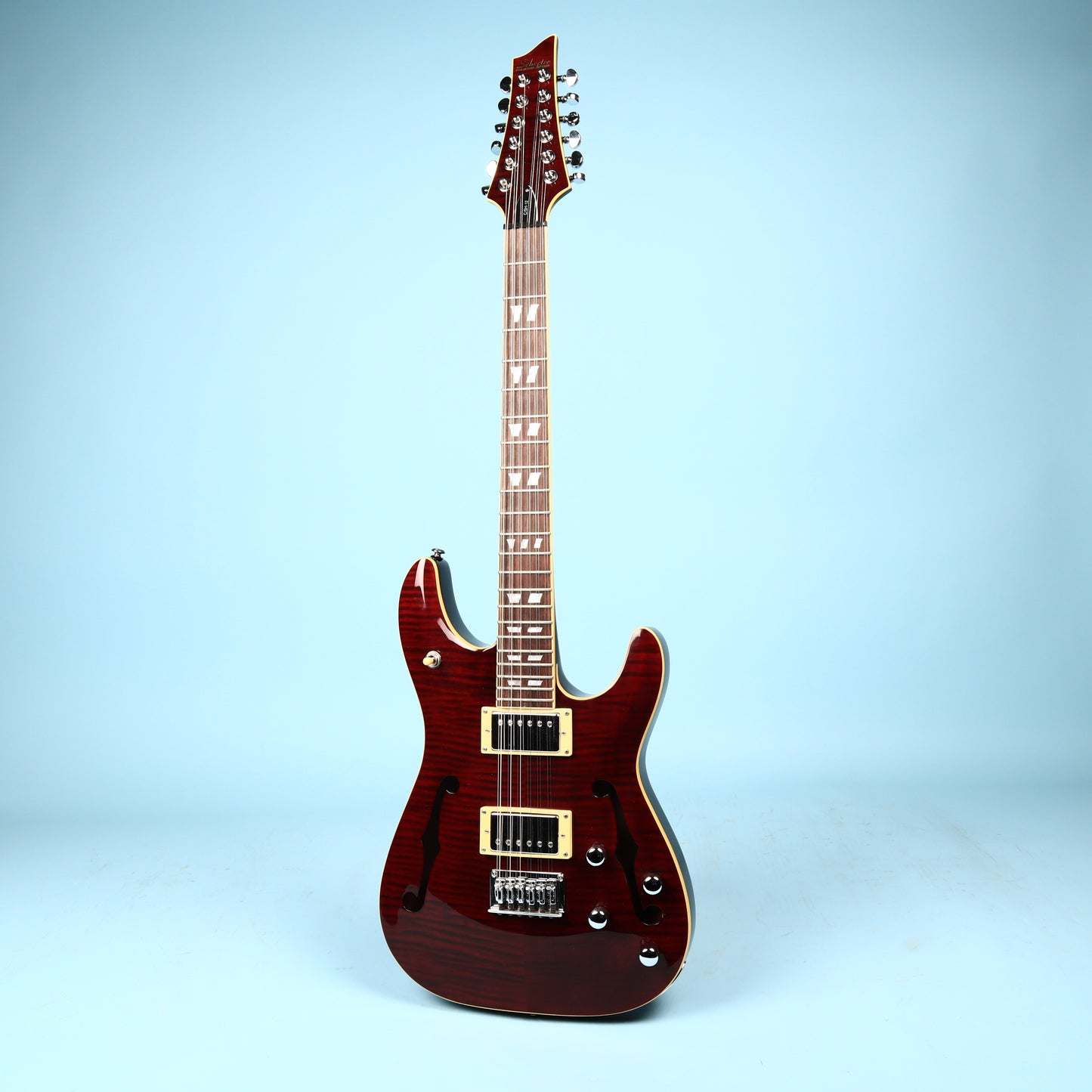 2005 Schecter CSH-12 12-String Semi-Hollow Guitar Crimson Red