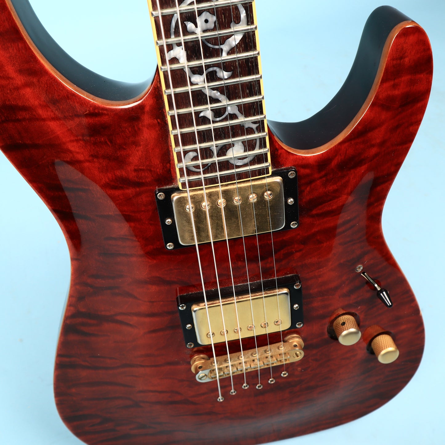 2003 Schecter C-1 Classic Diamond Vine Inlays Antique Amber