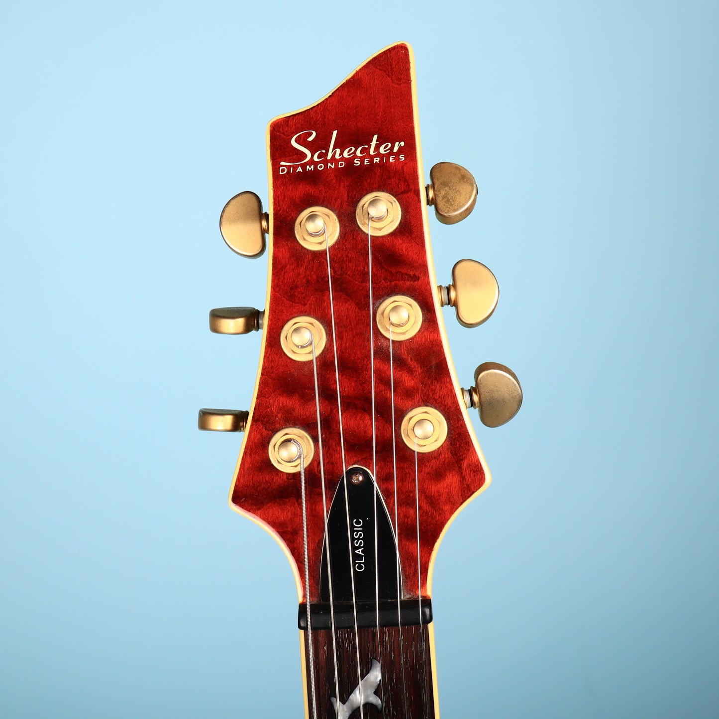 2003 Schecter C-1 Classic Diamond Vine Inlays Antique Amber