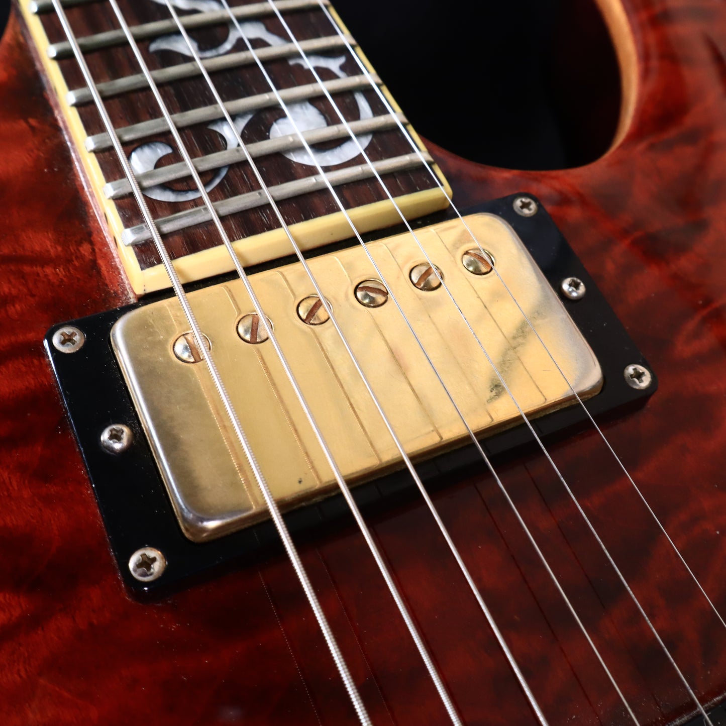 2003 Schecter C-1 Classic Diamond Vine Inlays Antique Amber