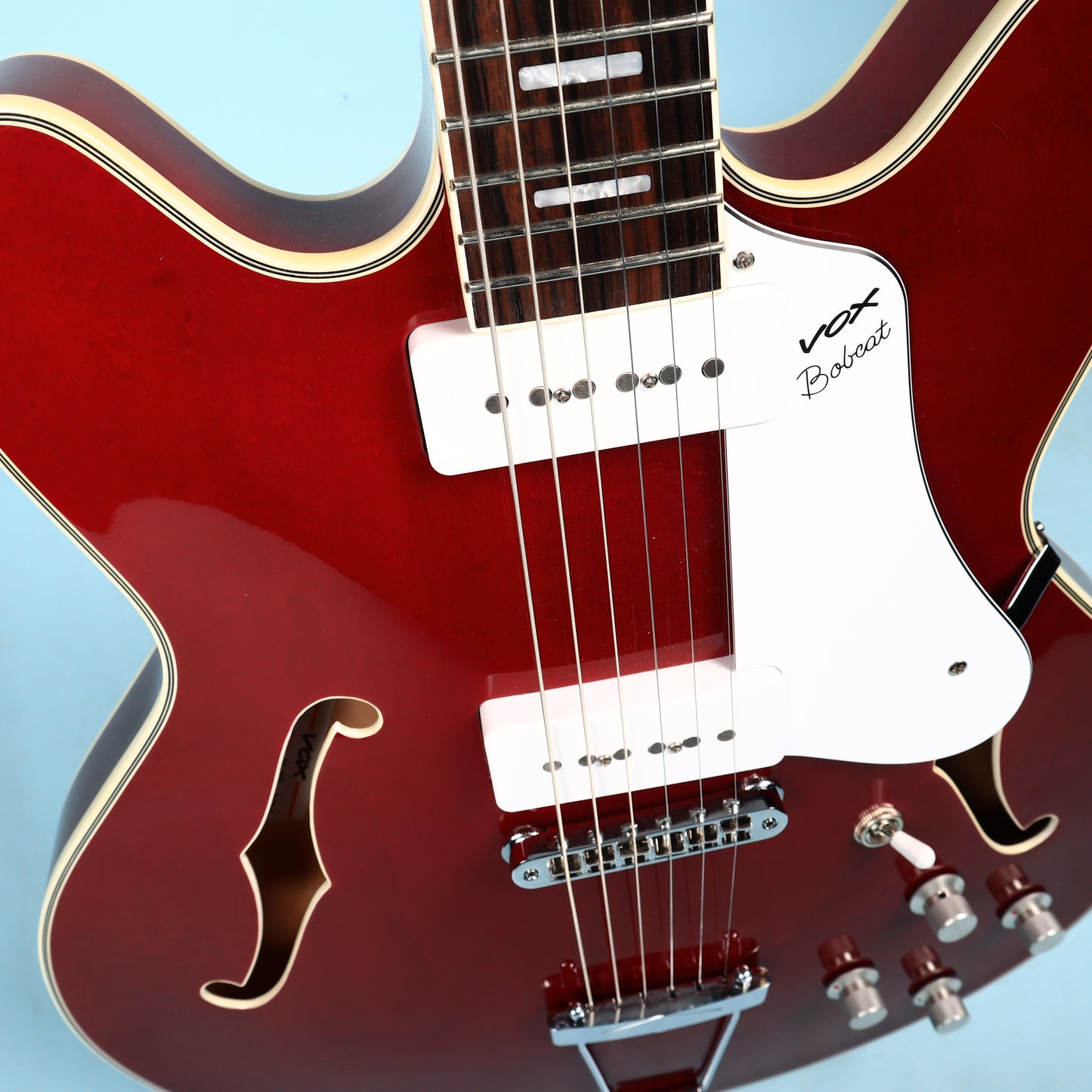 Vox Bobcat V90 Cherry Red Semi-Hollowbody Electric Guitar