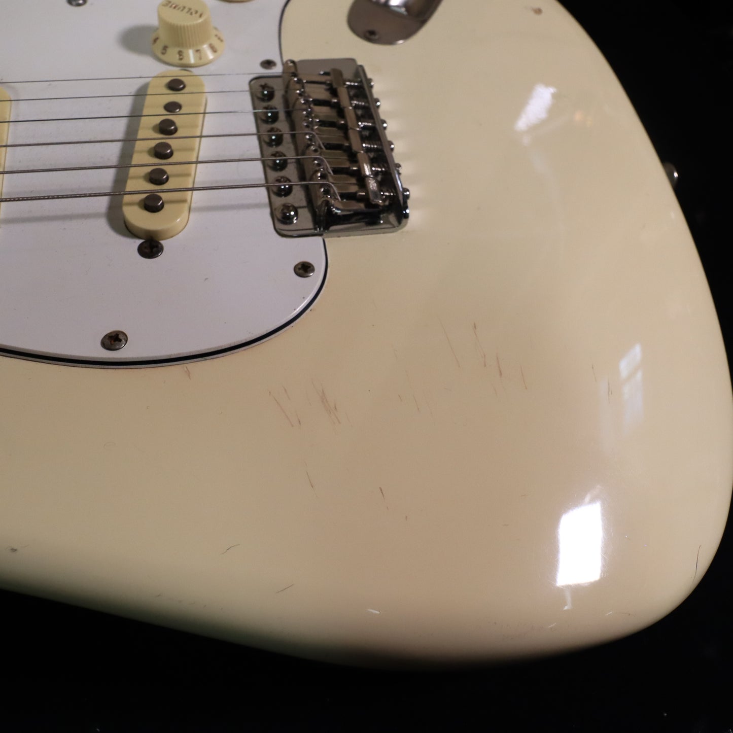 1986 Squier White Japan Stratocaster Electric Guitar