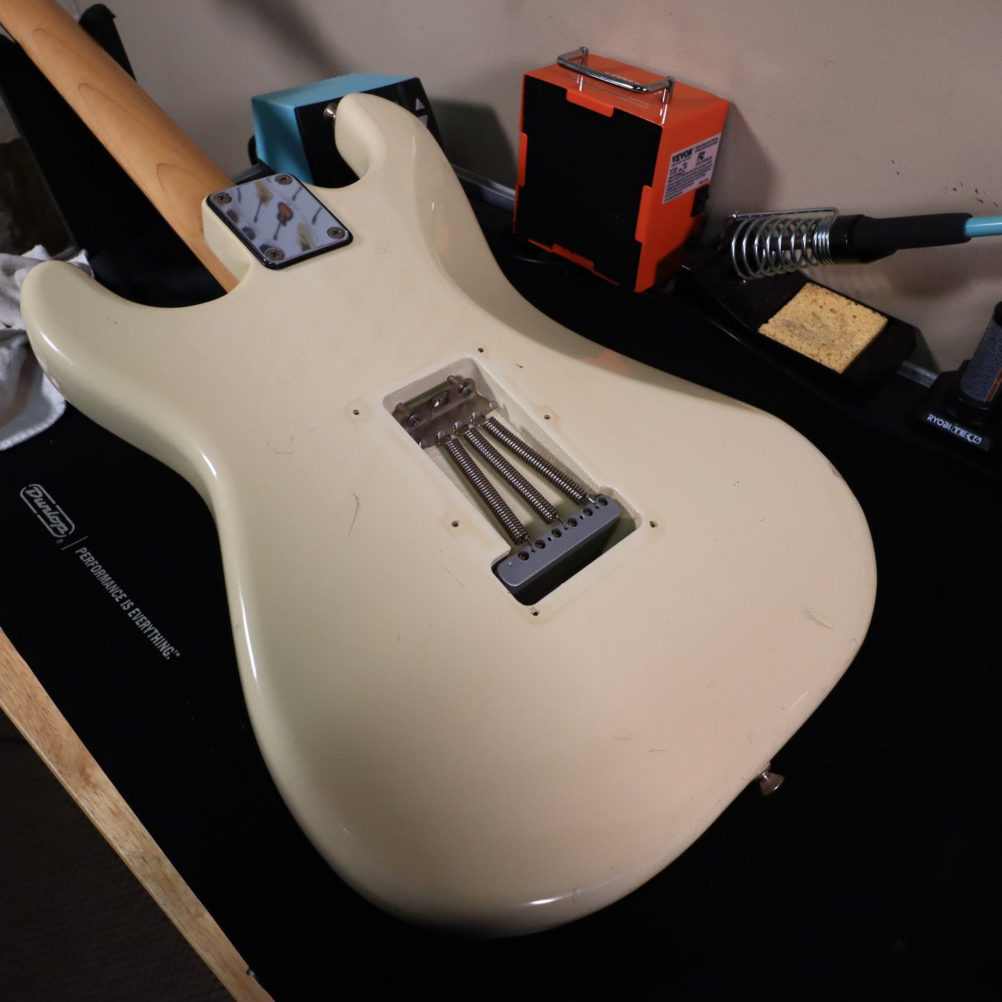 1986 Squier White Japan Stratocaster Electric Guitar