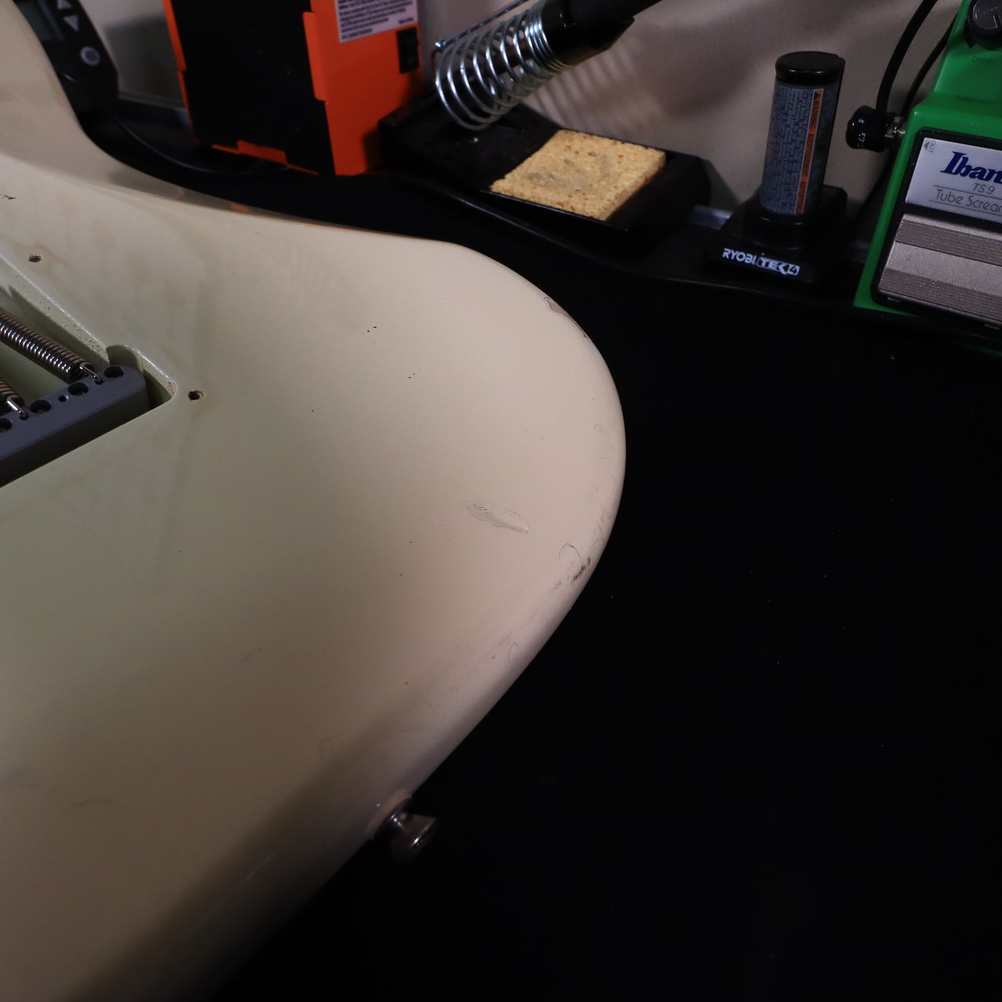 1986 Squier White Japan Stratocaster Electric Guitar