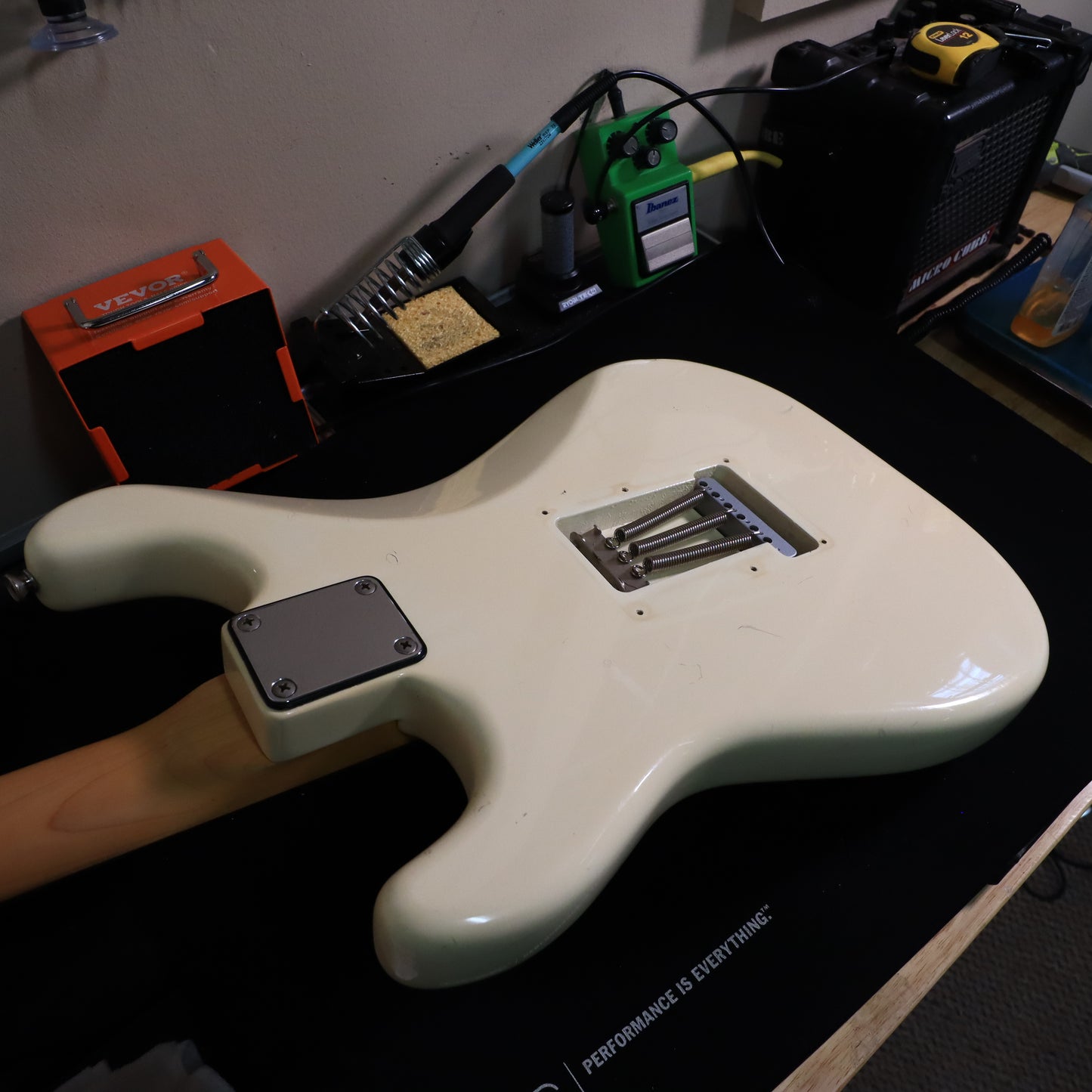1986 Squier White Japan Stratocaster Electric Guitar