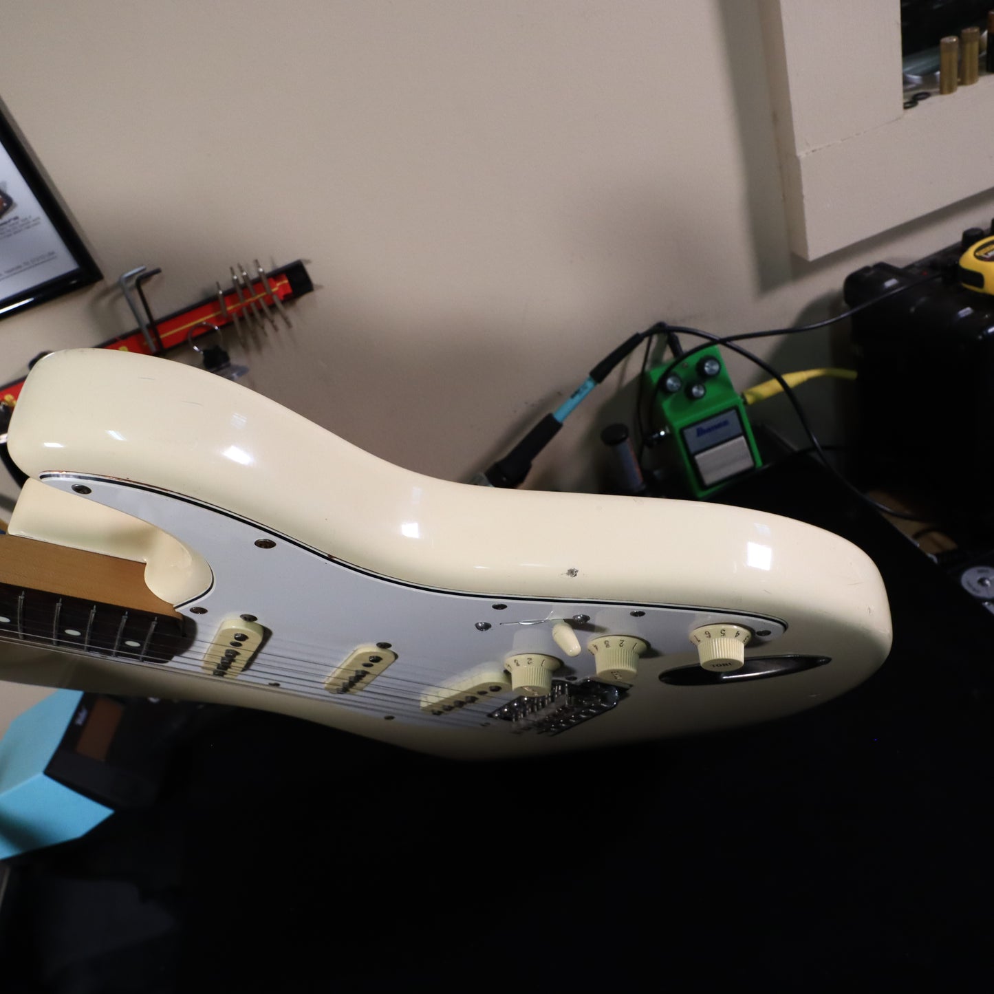 1986 Squier White Japan Stratocaster Electric Guitar