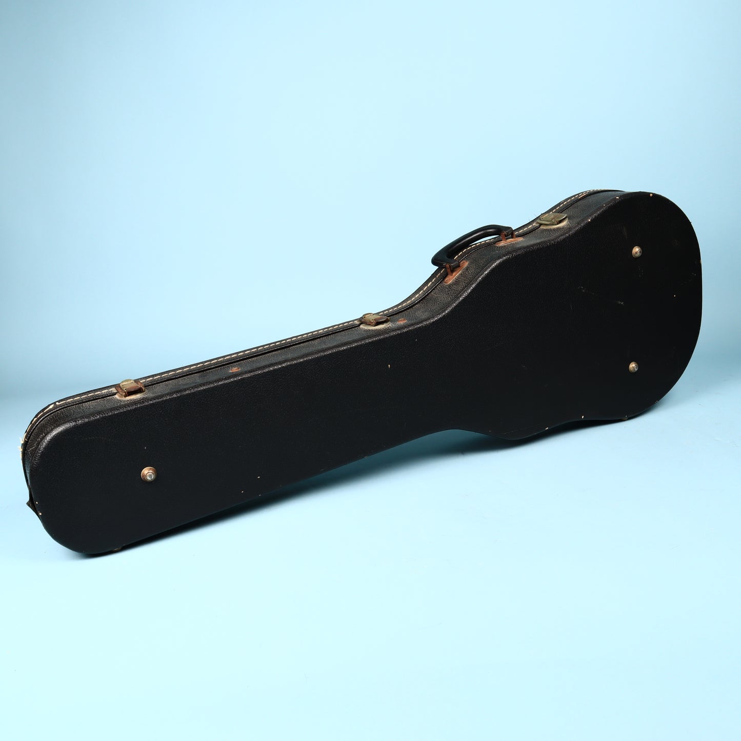 Vintage 60s/70s Gibson Les Paul Hard Shell Case Black Exterior Purple Interior