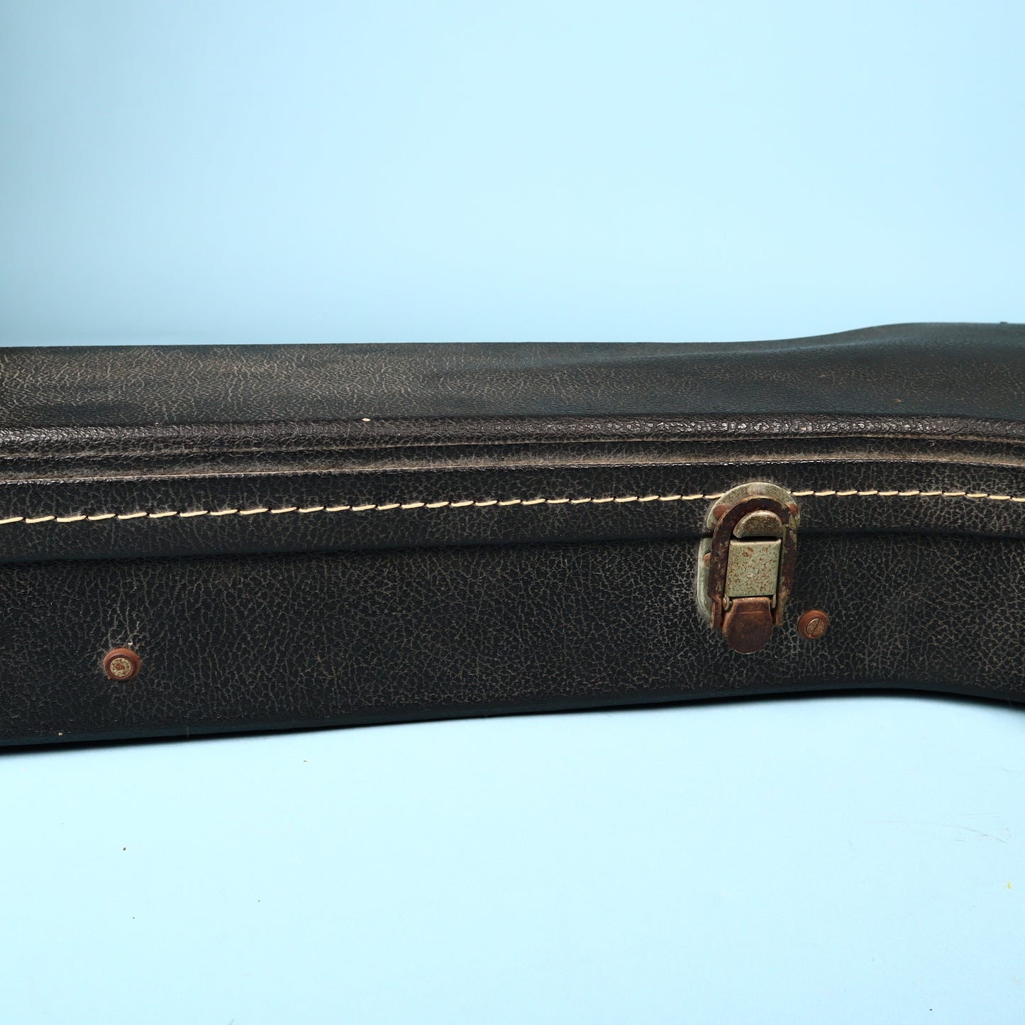 Vintage 60s/70s Gibson Les Paul Hard Shell Case Black Exterior Purple Interior
