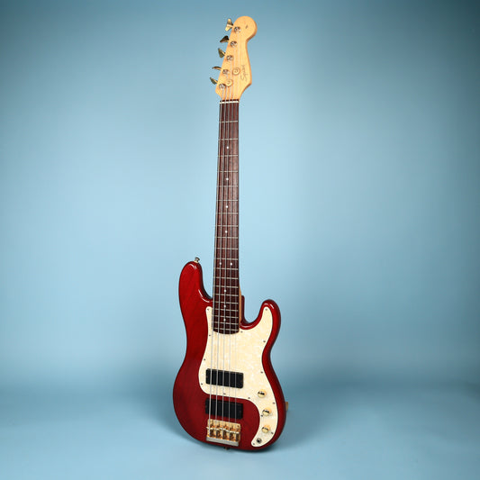 1990’s Squier Precision ProTone Bass 5-String MIK Electric Bass Guitar