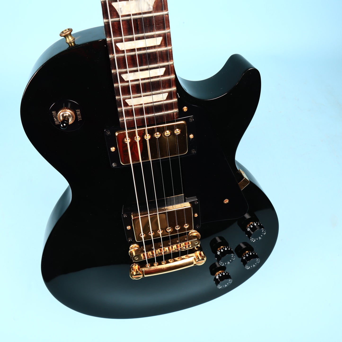 1995 Black Gibson Les Paul Studio Gold Hardware Electric Guitar